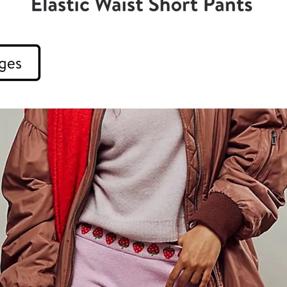 Free People Strawberry Embroidered Lilac Knit panty brief  size small - Picture 11 of 11